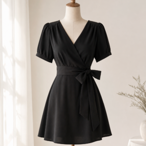 Mina Tie-Waist Mini Dress