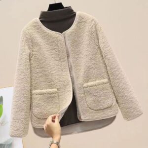 Faux Shearling Cropped Jacket