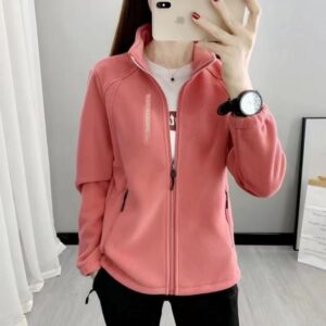 Stand Collar Fleece Zip Jacket